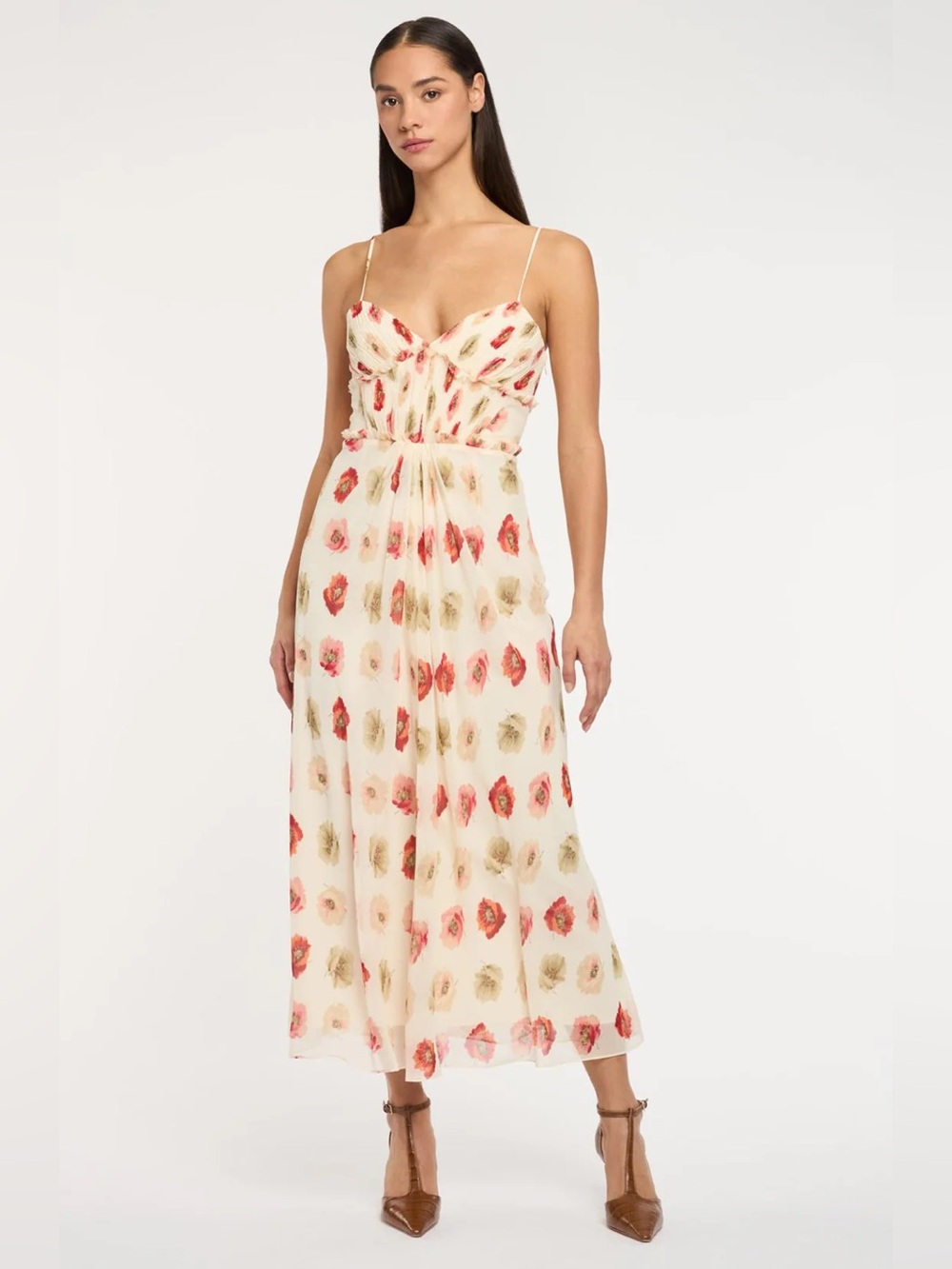 NWT Cinq à Sept Floating Poppies Carline Dress - Size 2